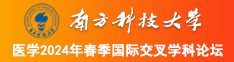 裂脣澒南方科技大学医学2024年春季国际交叉学科论坛